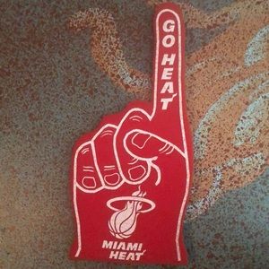 Rare Miami Heat Championship Foam Finger Glove